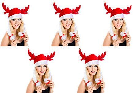 Ciffre 5 er Set Weihnachtsmütze Nikolausmütze Wikinger Hut mit Zöpfen X3