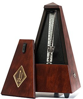 Wittner Metronom Taktell Pyramidenform System Maelzel Serie 800 - Massivholzgehäuse - Ohne Glocke - Mahagonibraun matt - Mechanisch zum Aufziehen - Keine Batterien erforderlich - Made in Germany