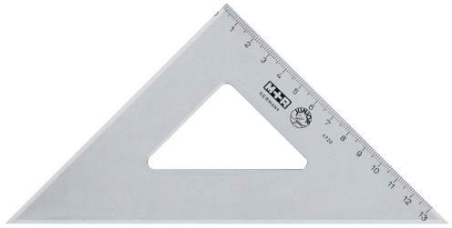 Geodreieck Mor Sigat 32 cm Kunststoff rauchgrau mit Tasche