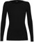 Dilling Merino Langarmshirt für Damen - Extra Feine Unterwäsche aus 100% Bio Merinowolle Schwarz 40