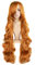 MapofBeauty 32 Pollic/80cm Lungo Capelli Riccio Ondulato Cosplay Costume Parrucche (Dorato Arancione)