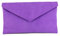 LONI Neat Umschlag Faux Wildleder Clutch Bag/Schultertasche in violett lila