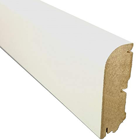 TRECOR® Sockelleiste Weiss Nürnberger Profil/Höhe: 58 x Tiefe: 18 x Länge: 2400 mm | Sie kaufen 1 Stück mit 240 cm Länge (58 mm)