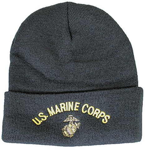 Eagle Crest US-Marine Corps Strickmütze (Watch Cap), Schwarz, O