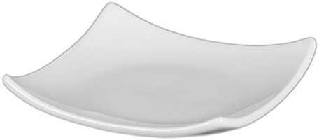 Holst Porzellan YO 010 YoYo Osaka Lot de 6 Assiettes carrées incurvées en Porcelaine Blanc 8,5 x 8,5 x 1,5 cm