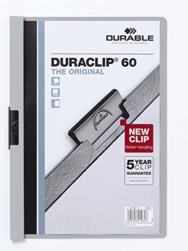 Durable 2209-10 Klemm-Mappe grau DIN-A4 für 60 Blatt