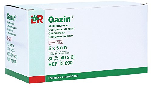 Gazin Mullkomp.5x5 cm Steril 12fach