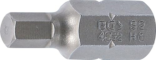 BGS 4952 | Bit | Außensechskant 10 mm (3/8) | Innensechskant 6 mm | Länge 30 mm | Chrom-Vanadium-Stahl (S2)