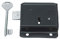 75mm 3 Press Lock Black - Face Fixing Door / Gate / Shed Lock with 1 Key