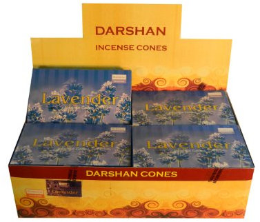 Räucherkegel Lavender 120 incense cones Duft Lavendel 12 Schachteln mit Halter Wohnaccessoire Raumduft