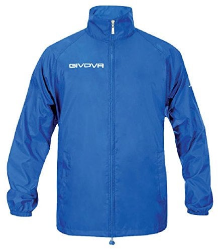 Givova RJ001, Giacca Impermeabile Unisex-Adulto, Azzurro, 2XS