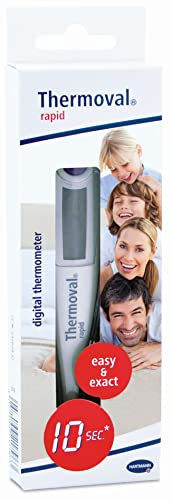 Thermoval rapid digitales Fieberthermometer, schnelle Messung, wasserdicht, ideal für Messungen bei Kindern, Säuglingen und Erwachsenen, 1 Stück