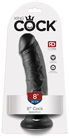 Pipedream King Cock Dildo, Black, 8 Inch