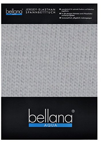 Bellana® Aqua Jersey Multifunktions-Spannbettlaken für Wasserbetten in Normal- und Übergrößen, 90-100-120x200-220 cm in Silber