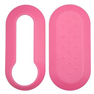 Cover Chiave Guscio Compatibile con Fiat 500 Punto EVO Bravo Panda 500L LANCIA Y Ypsilon Musa Delta Scocca Telecomando (Rosa)
