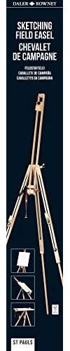 Daler-Rowney St Pauls Folding Field Easel 32.99 x 5.04 x 2.99in | Canvas Carrier, For Oil & Watercolour Artists & Students