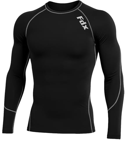 FDX Men's Compression Base Layer Top Long Sleeve Shirt for Running & Gym | Stay supported with a compression fit, quick-dry fabric and breathable comfort for every workout