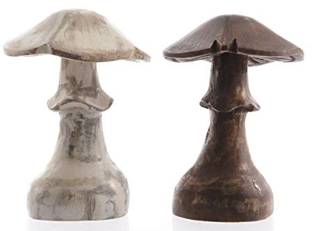 Kaemingk Pilz Mangoholz Dekopilz Handarbeit Stückpreis H 15 cm