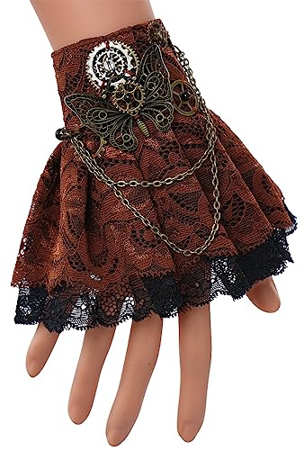 BLESSUME Steampunk Manschetten Gothic Victorian Handstulpe Armbänder (H)