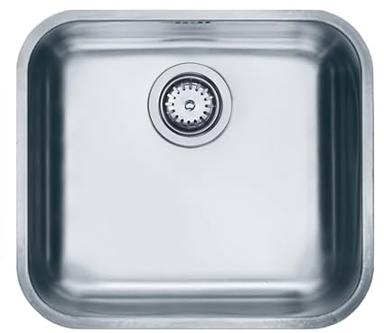 FRANKE Gax 40 Edelstahl Küchenspüle Unterbau Exzenter Abwaschbecken Spültisch, 1 Stück, 1220014586