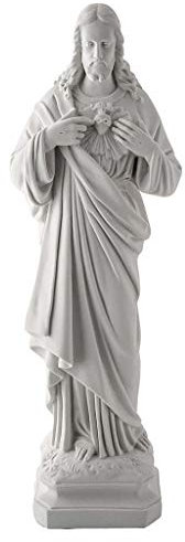 Statue Marmorguss Heiliges Herz Jesu 50 cm