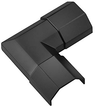 Goobay 90781 Schwarze Kabelkanal Eckverbindung aus Kunststoff zur Erweiterung von Kabelkanälen