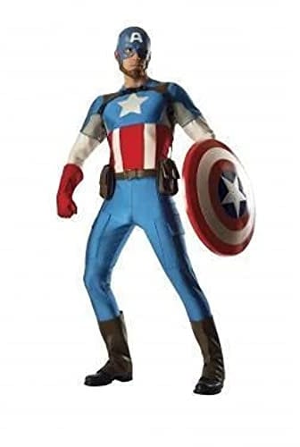 Rubie 's Offizielles Marvel Captain America Kostüm Grand Heritage Deluxe – Herren Erwachsene Standard Größe
