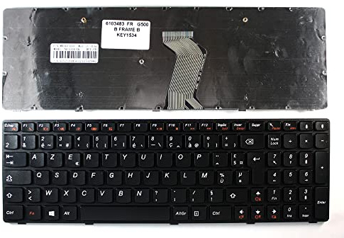 Keyboards4Laptops Französisch Schwarz Rahmen Schwarz kompatible Ersatz Tastatur kompatibel mit Lenovo G510