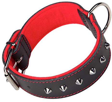 Arppe 1949016501 Collar con Fornitura Cuero Superfelt Choppers, Negro y Rojo