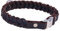 CopcoPet - Fettleder Halsband geflochten mit einem klick-Verschluß aus Metall, in Braun 35 cm x 20 mm