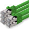 1aTTack.de 10m - vert - 5 pièces câble réseau CAT.7 câble patch SFTP PIMF LSZH câble Gigabit Lan câble brut cat7 10Gb avec connecteur RJ45 Cat6a compatible avec CAT5 CAT6 cat7 cat8