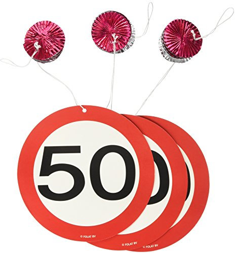 3er Set Rotorspirale 50. Geburtstag, Girlande, Verkehrsschild 05133