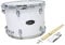 GEWA Marching Tenordrum, Marschtrommel 14 x 10, Holzkessel weiß, inkl. Trageriemen und Trommelstöcke