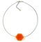 Collier, Stufenperle orange-transparent 45cm
