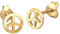 Elli Ohrringe Damen Ohrstecker Peace Symbol Trend in 925 Sterling Silber vergoldet