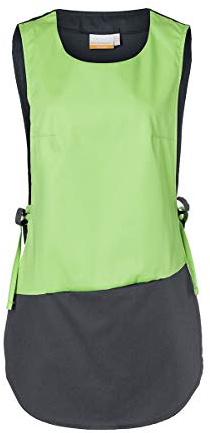 Karlowsky Überwurfkasack Bea - 65% Polyester/35% Baumwolle - anthrazit/apfelgrün - Größe IV