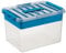 SUNWARE Q-Line Multi Box - 22 Liter - 400 x 300 x 260mm - transparent/blau