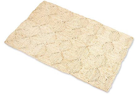 NaDeco Strohteppich 180cm x 270cm mit 4 Karos Naturteppich Naturfaserteppich Strohteppich aus Maisstroh Maisstrohteppich Stroh Teppich Maisstroh Teppich Naturteppich Boho Teppich