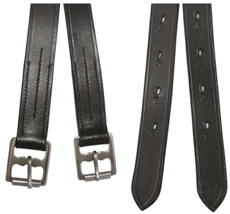 Hans Melzer Horse Equipment Steigbügelriemen, schwarz, 150 cm