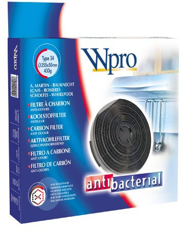 wpro FAC349 - Dunstabzugshaubenzubehör/ Aktivkohlefilter Typ 34 für Umluftbetrieb/ Passend für Modelle viele Modelle (u.a. Whirlpool)