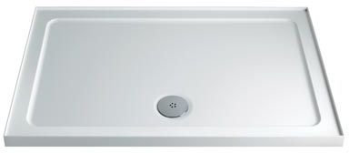 Twyford TR6431WH White Rectangular 4 Upstand Shower Tray, 900 mm x 760