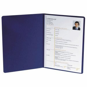 Exacompta 10 x Bewerbungsmappe 2-teilig Manila Karton blau