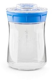 KEFIRKO Kefir Maker | El Set Ideal para Preparar Kéfir de Leche o Kéfir de Agua en Casa | Fermentador-Germinador Casero + Librito de Recetas Descargable en PDF | 848ml | BPA Free | Azul