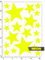 Bogengröße A4 - Sterne - Selbstklebende Folie - Stars Set1 IN 15 Farben - Neon + Chrom! Sticker Aufkleber