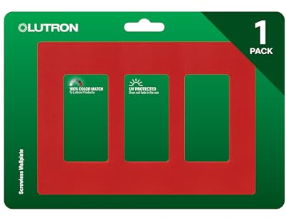 Lutron Claro 3 Gang Decorator/Rocker Wallplate, Satin, Hot (1-Pack) | SC-3-HT