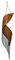 Klangspiel Windspiel Blatt silberne Röhren 80 cm