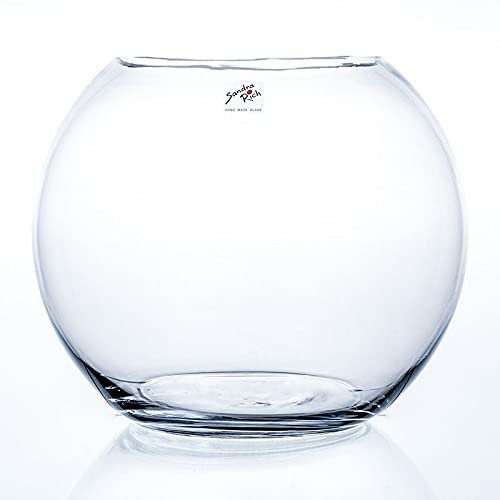 Kugelvase, Glaskugel Globe H. 24,5cm D. 30cm Glas transparent Sandra Rich