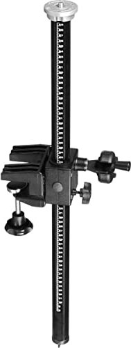 Manfrotto 131TC Adjustable Geared Column With A Clamp That Can Be Attached To A Surface From 18-38mm Thick, Adjsutable Column Height Range 5-66cm