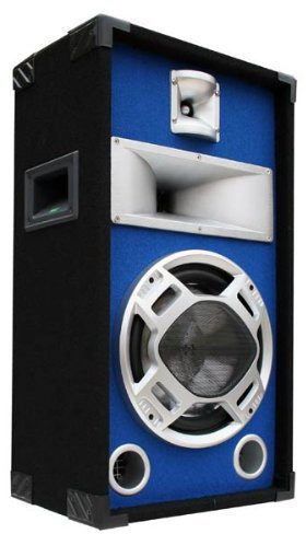 E-Lektron 400W Party PA Lautsprecher Disco Box 25cm BASS Blue-LED SPL25
