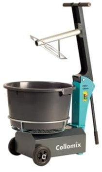 COLLOMIX Kübelrotationsmischer POX-S, 0,75 kW/230 Volt, 50 UpM, max. Nutzvolumen 50 kg, einschl. Kübel